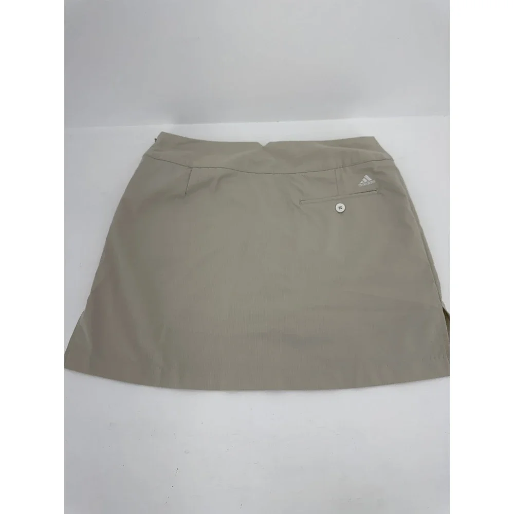 Adidas ClimaCool Golf Skort Khaki Tan Button Front AE7002 Womens 6 - Picture 2 of 10